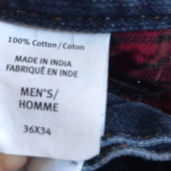 Eddie Bauer Men Flannel Lined Jeans Straight fit 36 x 34 River Rock - Picture 13 of 15